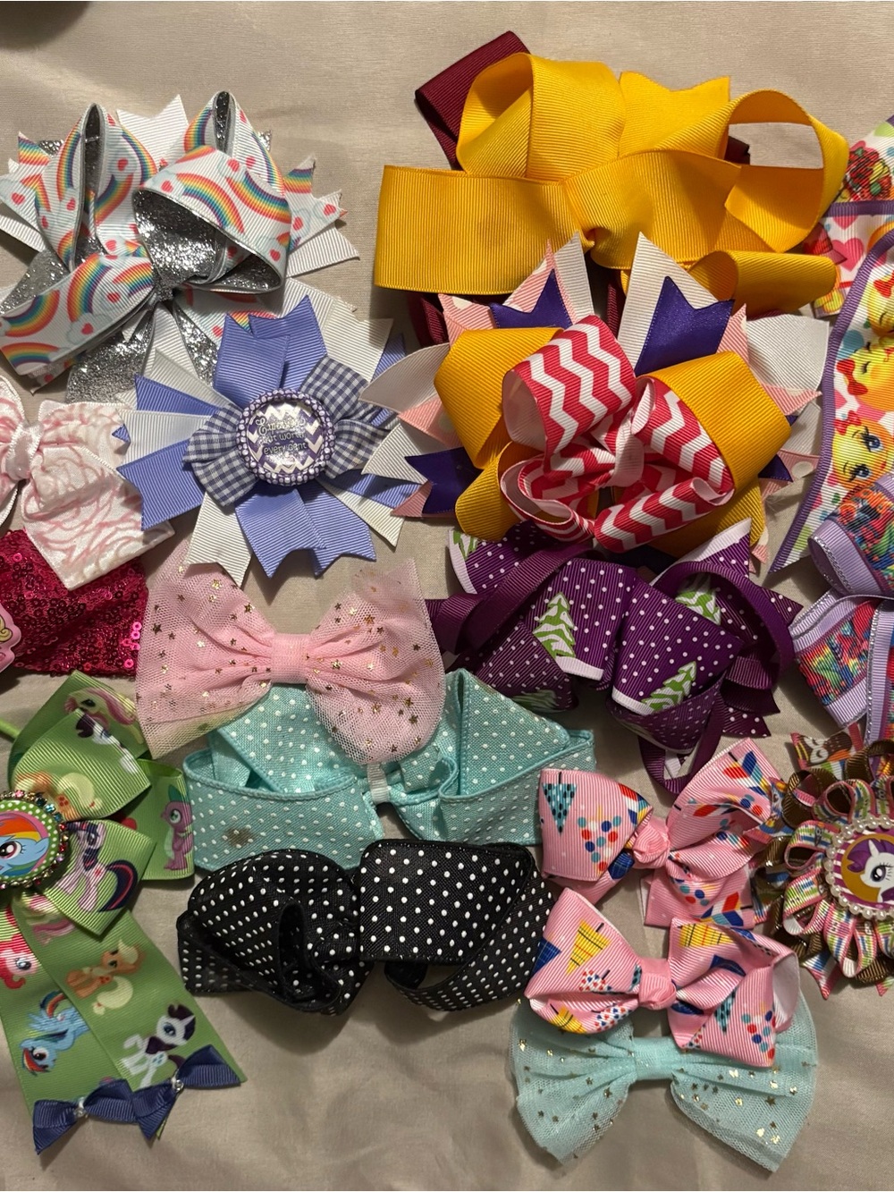 Assorted Kids Hair Bows Pack - Multicolor Cute Bow Set